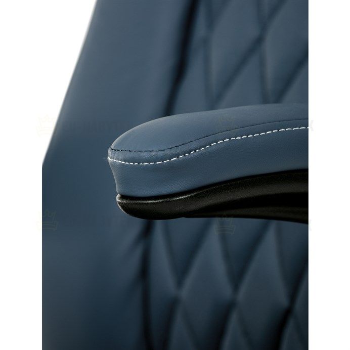 Kancelářské křeslo, houpací mechanismus, modrá ekokůže, KA-Y344 BLUE