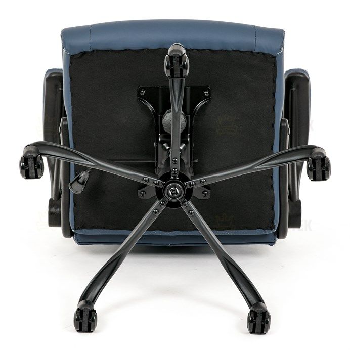 Kancelářské křeslo, houpací mechanismus, modrá ekokůže, KA-Y344 BLUE