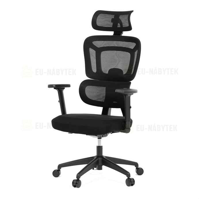 Kancelářská židle, synchronní mechanismus, černá síťovina, KA-Y358 BK