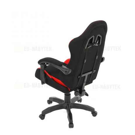 Herní křeslo, synchronní mechanismus, černá látka, KA-R209 RED