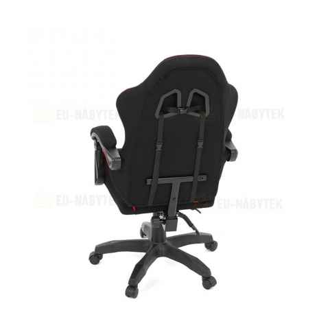 Herní křeslo, synchronní mechanismus, černá látka, KA-R209 RED