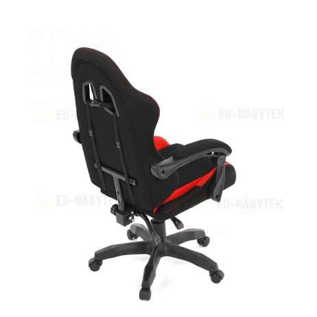 Herní křeslo, synchronní mechanismus, černá látka, KA-R209 RED