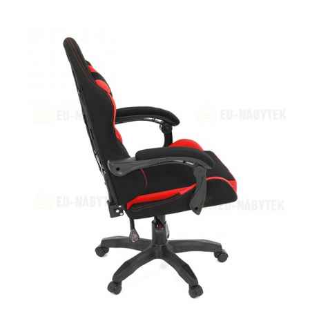 Herní křeslo, synchronní mechanismus, černá látka, KA-R209 RED