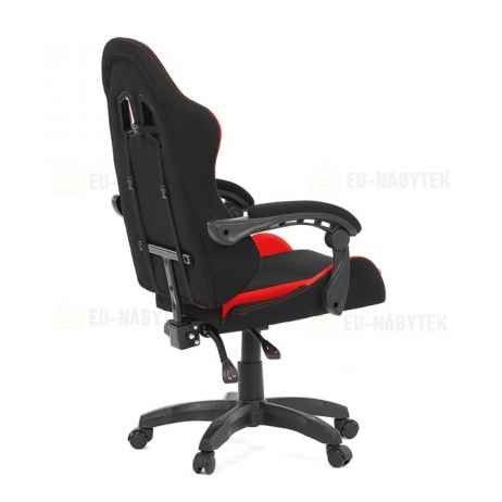 Herní křeslo, synchronní mechanismus, černá látka, KA-R209 RED