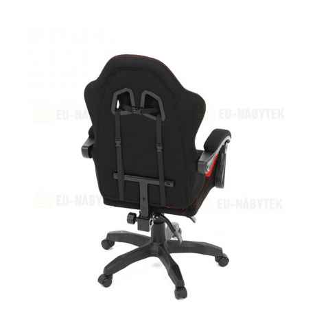 Herní křeslo, synchronní mechanismus, černá látka, KA-R209 RED