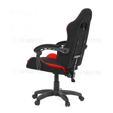 Herní křeslo, synchronní mechanismus, černá látka, KA-R209 RED