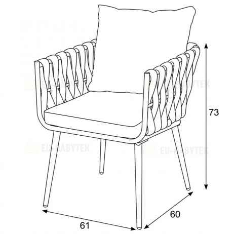 Zahradní židle, kov, látka, šedá, AZC-1105 GREY