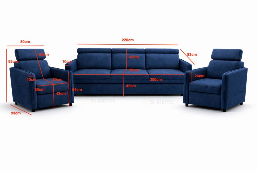 Sedací souprava BARONA 220 3+1+1